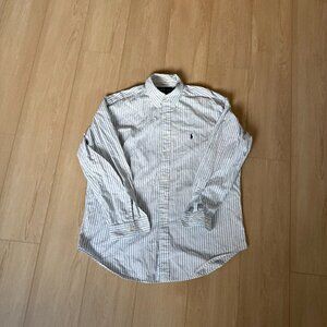 Ralph Lauren Yarmouth Striped Button-Down Shirt Mens Size 16.5X34/35